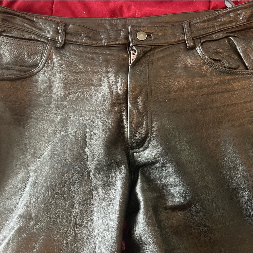 Men’s Black Leather Pants by American Classics